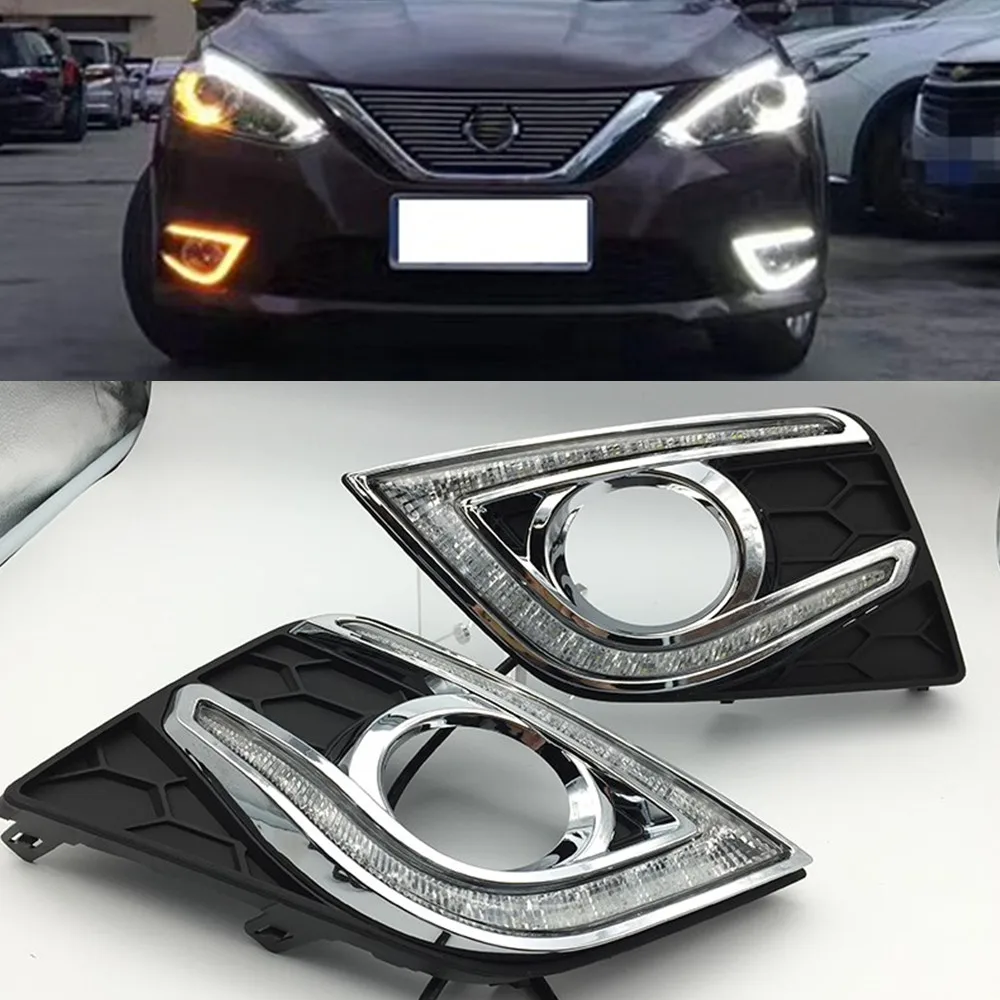 Автомобильная проблесковая дневные ходовые огни для Nissan Sentra 2016 2017 2018 2019