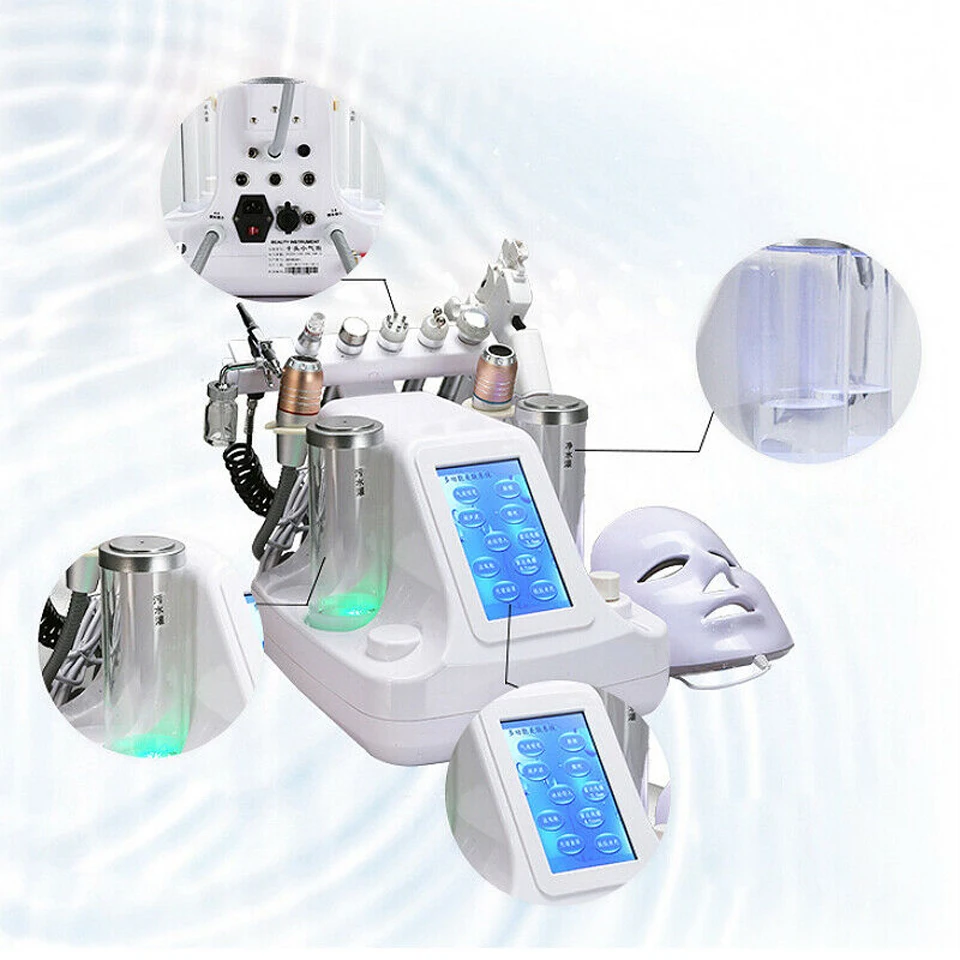 

Dropshipping 11 in 1 Dermabrasion RF Bio-lifting Spa Facial Machine Water Jet Hydro Peeling Microdermabrasion
