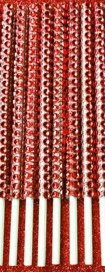 red 24 шт/48 шт Bling Конфеты Яблоко палочки серебряные стразы Конфеты Яблоко палочки - Цвет: red