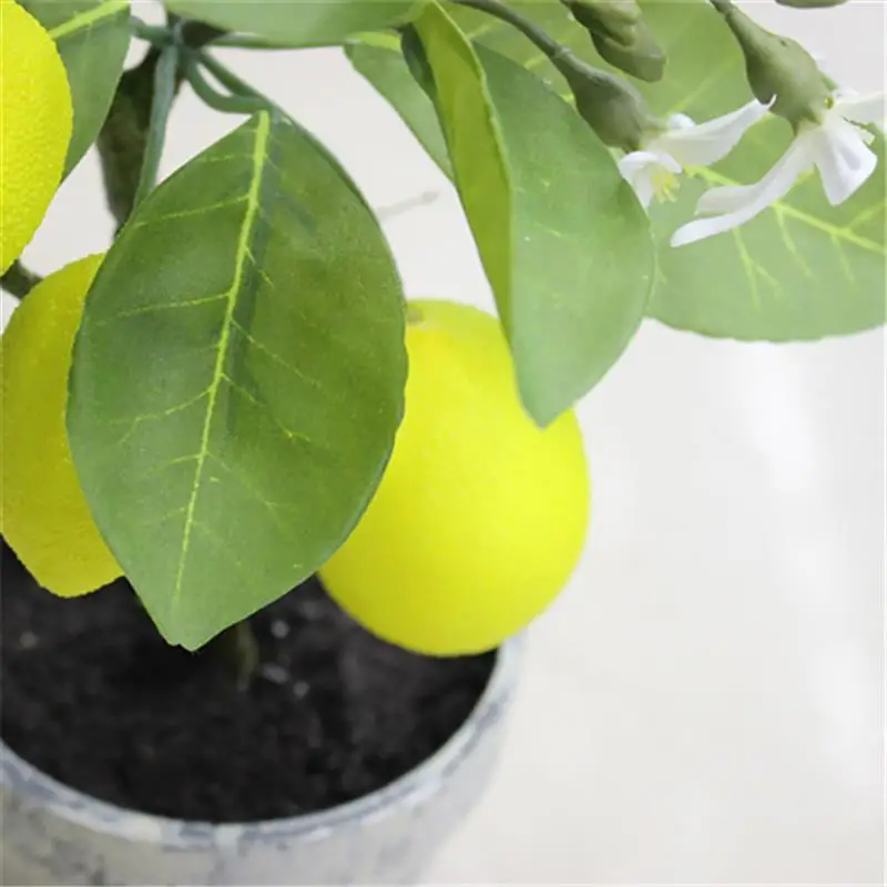 Искусственные растения бонсай маленькое дерево горшок прекрасный лимон