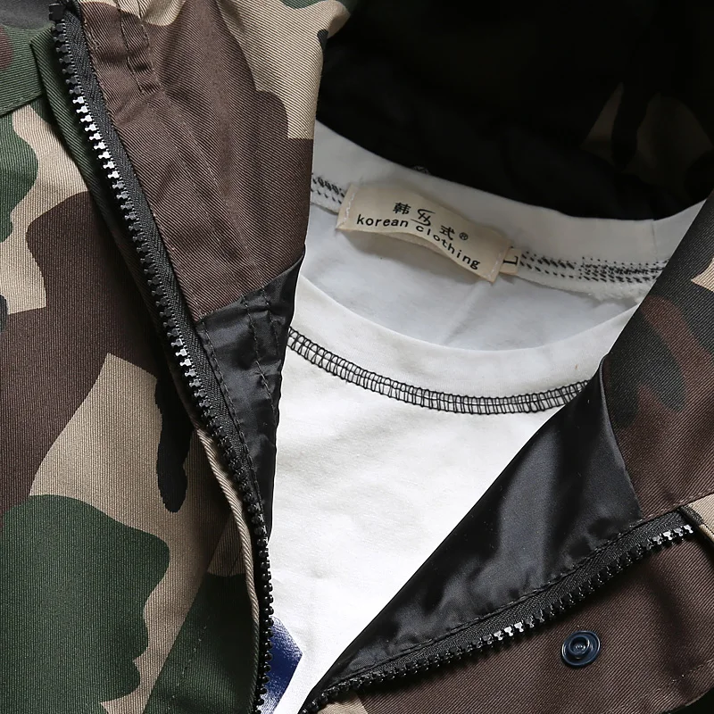 Повседневные мужские куртки камуфляжное ветрозащитное пальто с капюшоном в