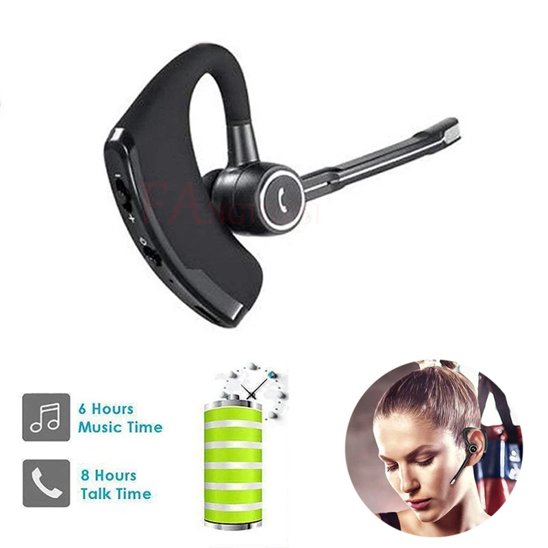 

Wireless Bluetooth Headset Business Headphones Hands Free Microphone Earphones Universal for Xiaomi Samsung iPhone Mobile Phone