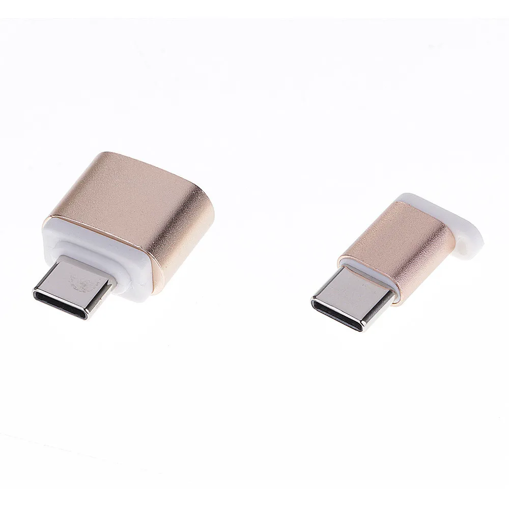 Micro USB для C Type адаптер зарядки данных + OTG с кольцом ключей Прямая