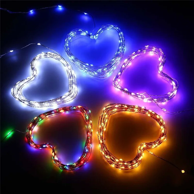 Водонепроницаемый наружный Рождественский Сказочный свет 10 м 20 30 50 медный провод