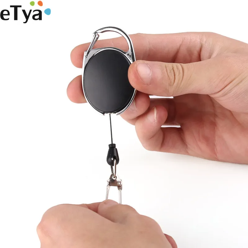 Выдвижной брелок для ключей eTya мужчин и женщин держатель с катушкой ID шнурок