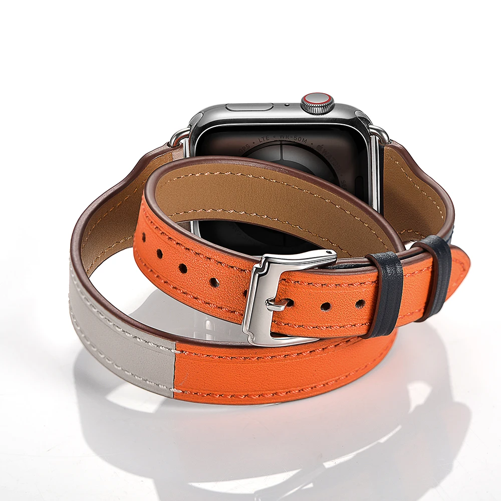 Strap for Apple Watch Band Leather 44mm 38mm Straps 42mm Bands Series iWatch Bracelet 4 3 2 1 | Наручные часы