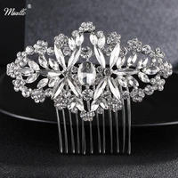 miallo crystal flower bridal hair comb for women hair accessories rhinestone wedding headpiece party jewelry bridesmaid gift