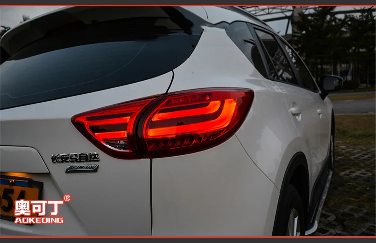 AKD Тюнинг автомобилей задние фонари для Mazda CX-5 CX5 2013- задние фонари светодиодный DRL ходовые огни Противотуманные фары с ангельскими глазками задняя парковка