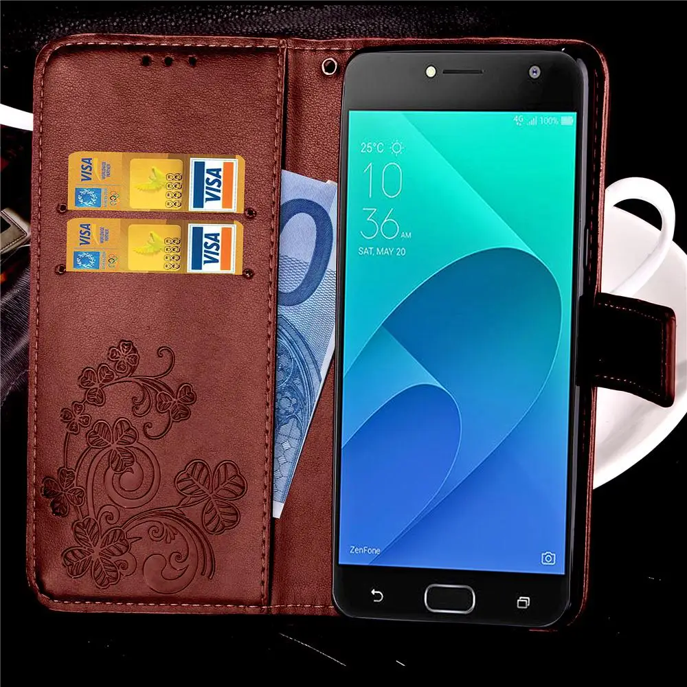 Чехол-книжка для ASUS ZenFone 4 Selfie Pro ZD552KL, чехол-кошелек, кожаный чехол для телефона, чехол для ASUS ZenFone 4 Selfie Pro Z01MD Z01MDA