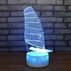 Умный дом 3d ночник креативная лодка прикроватная лампа новая специальная спальня маленькие 3d светильники