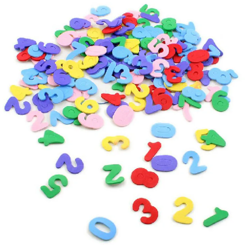 Стикер на стену Разноцветные цифры шаблон Стикеры с пеной эва украшение стены