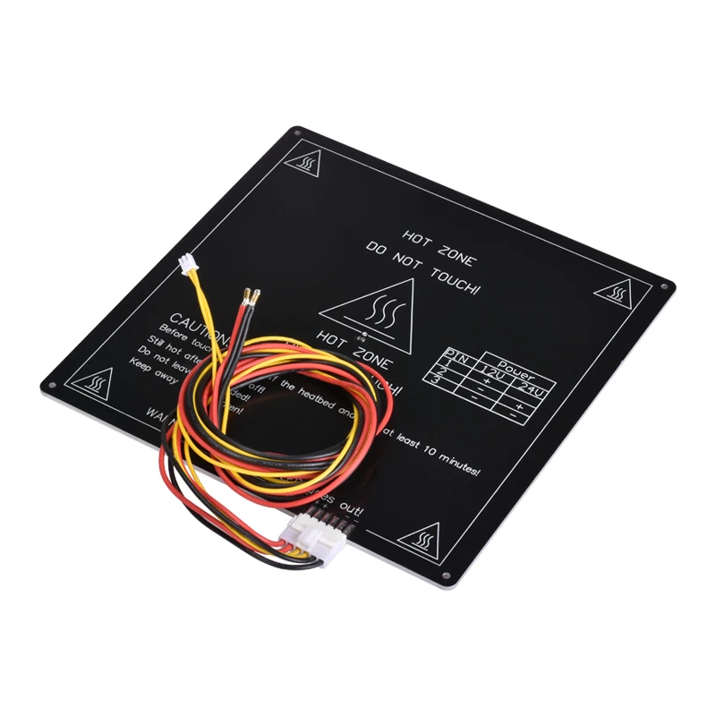 BIQU MK3 220*220*3 мм RepRap RAMPS 1 4 PCB алюминиевая нагревательная плита с кабелем для 3D