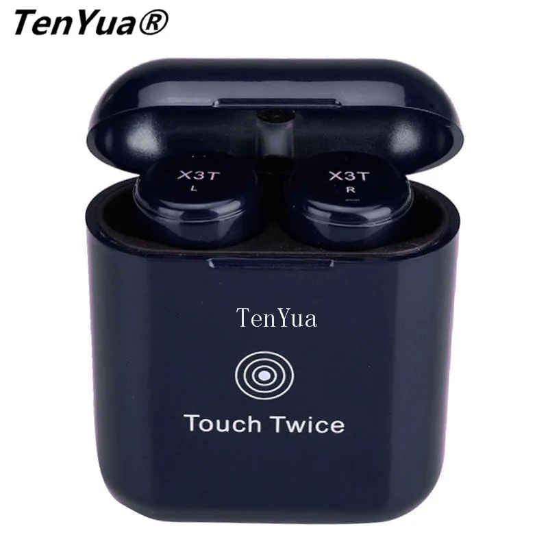TenYua TWS X3T Беспроводные Bluetooth 4 2 наушники гарнитура с зарядным устройством бас X1T X2T