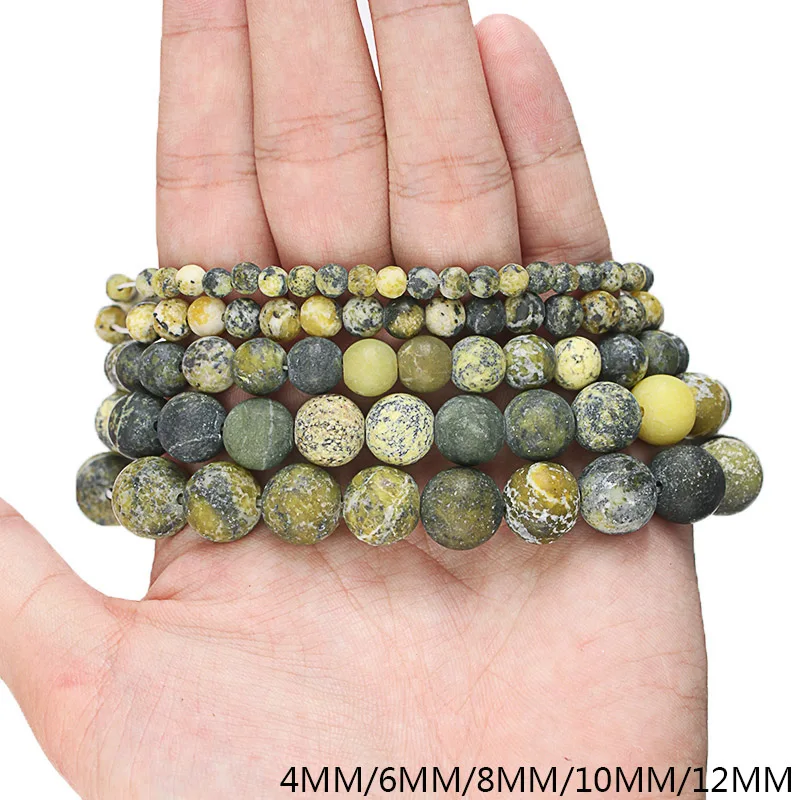 Натуральный Матовый камень Бусины желтый бирюзовый матовый драгоценный круглый