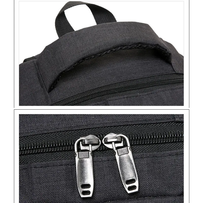

2018 Nylon Black Backpack Male Bag Waterproof Multi Function Men Backpack With USB Charging Best Designer Student Backpack