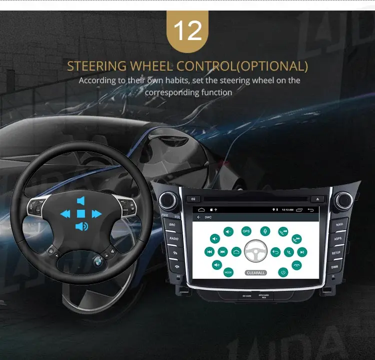 LJDA Android 10,0 автомобильный dvd-плеер для hyundai I30 Elantra GT 2012 2013 автомобильный Радио gps Навигация стерео Мультимедиа