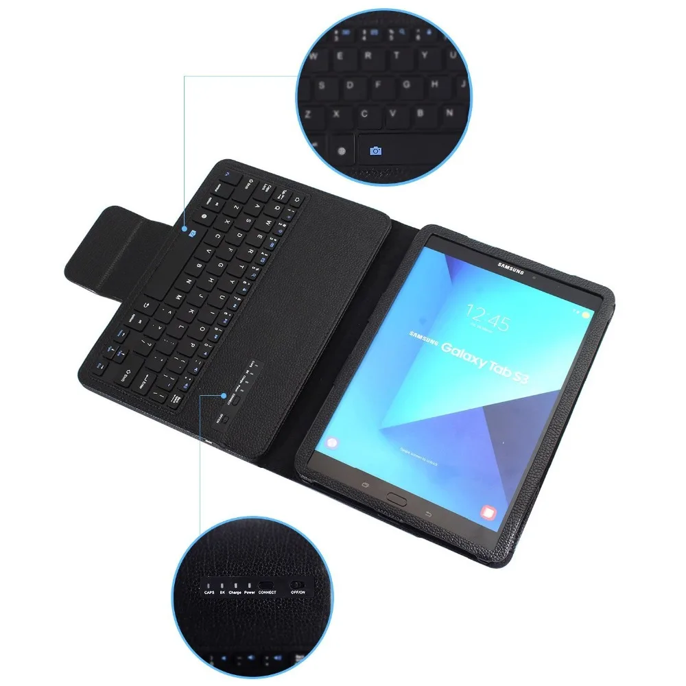 Съемная Беспроводная Bluetooth клавиатура Kemile кожаный чехол подставка для планшета