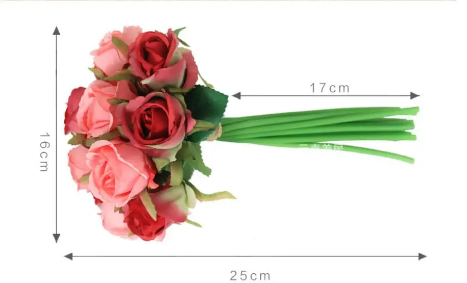 12pcs/lots Artificial Rose Flowers Wedding bouquet White Pink Thai Royal Silk flowers Home Decoration Party Decor | Дом и сад