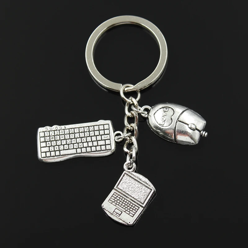Fashion 30mm Key Chain Keychain Jewelry Silver Color Laptop 