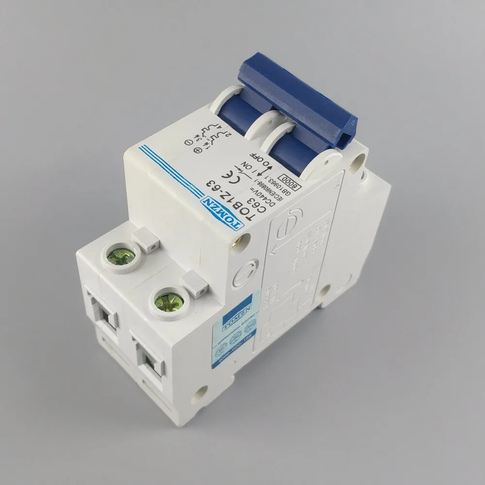 2P 63A DC 440V автоматический выключатель MCB C Кривая
