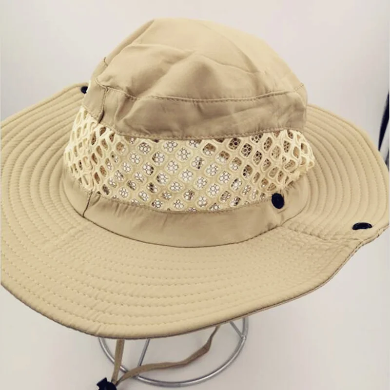 2019 New Fishman Bucket Sun Hat Wide Brim Military Hats Chin Strap Hiking Hunting Caps | Аксессуары для одежды