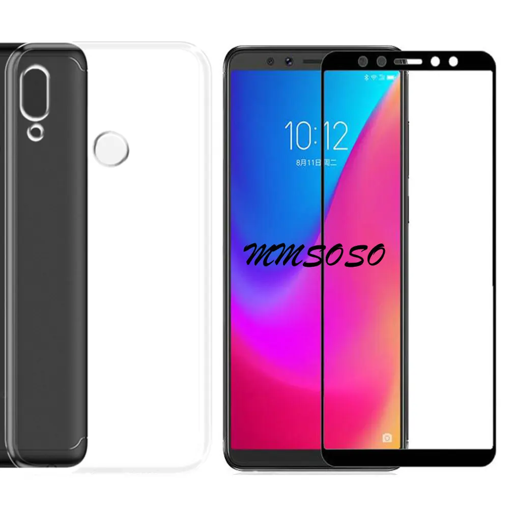 Защитный чехол для Lenovo K5 Pro L38041 роскошный мягкий из ТПУ с закаленным стеклом |