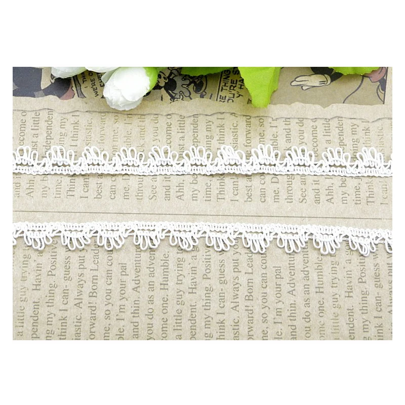 Кружевная тесьма для шитья недорогая белая нить