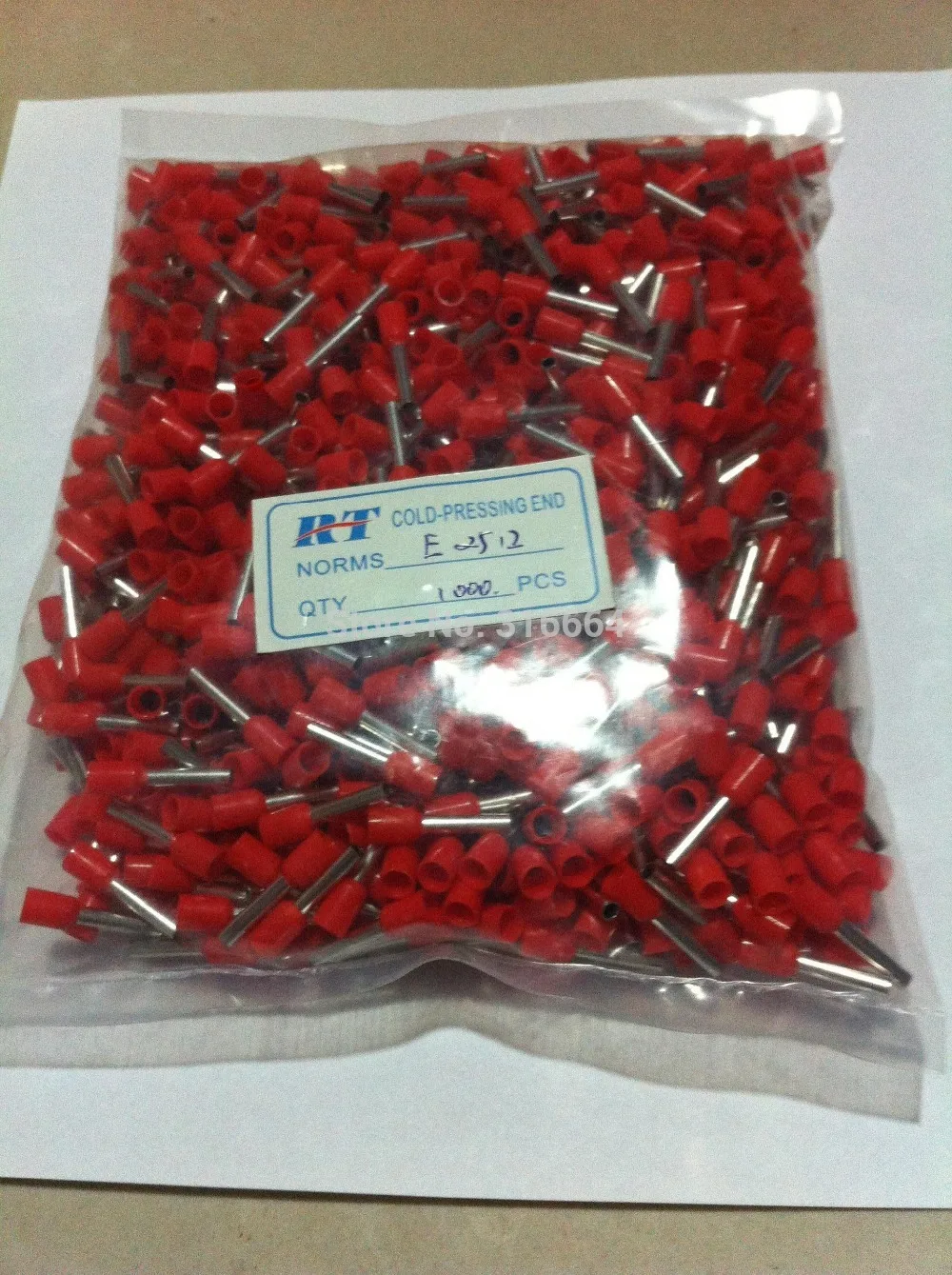 E2512 14 AWG 2 5 мм2 Изолированный концевой клеммный блок провод феррулестубулярные