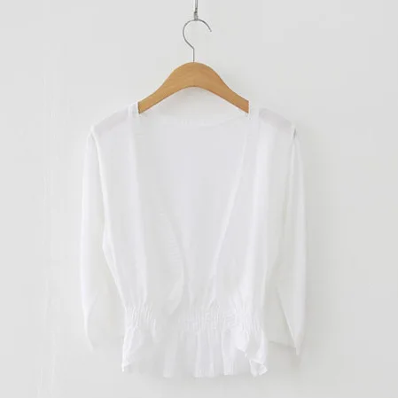 cultivating small shawl in thin sleeve knit cardigan jacket sunscreen clothing shirt female air conditioner |