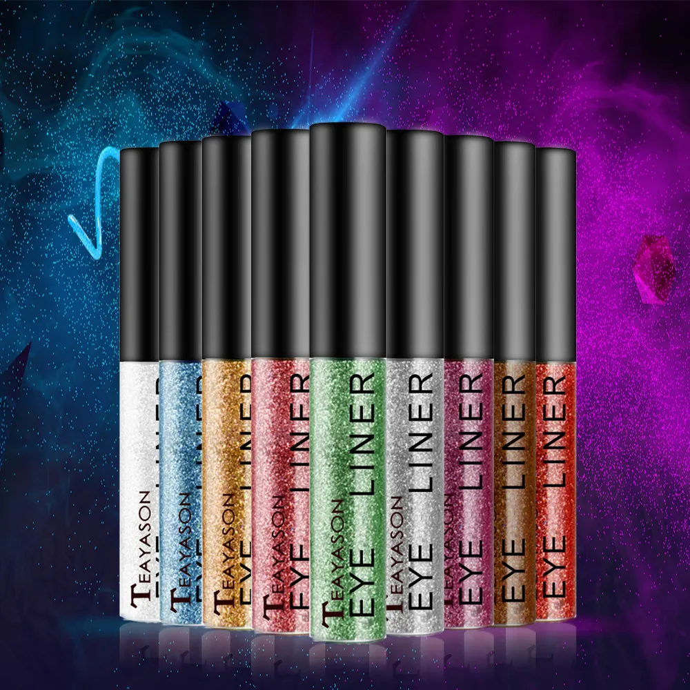 Портативные 15 цветов Металлические Блестящие дымчатые глаза тени для век