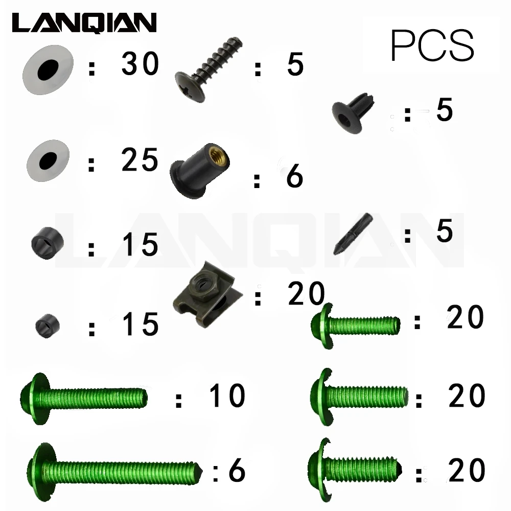 Universal Windshield Fairing Bolts Nuts Screws For Yamaha R1 R3 R6 FZ1 FZ6 MT07 MT09 Honda Suzuki GSXR 600 750 Kawasaki ZX6R/10R |