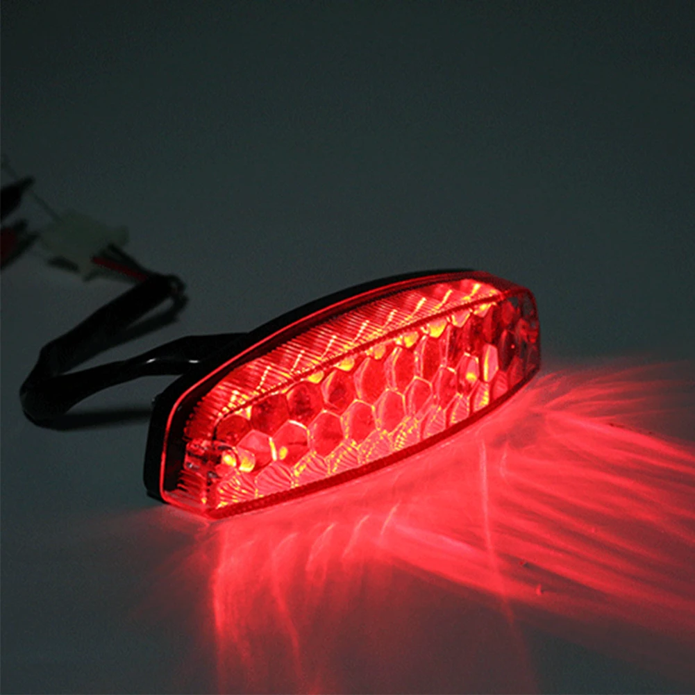 Led Accessories Waterproof 12V Durable Motorbike 3 Wire Brake Light Rear Lamp Taillight DIY Motorcycle Safety Warning |