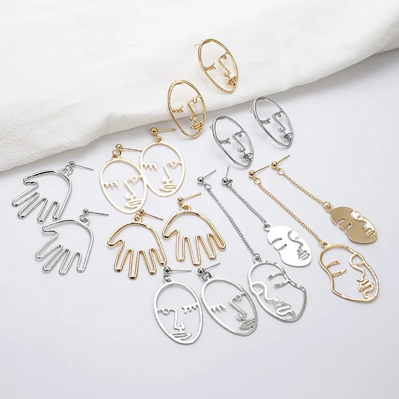 Серьги в виде пальмы женские серьги лица 2019|Серьги-подвески| |