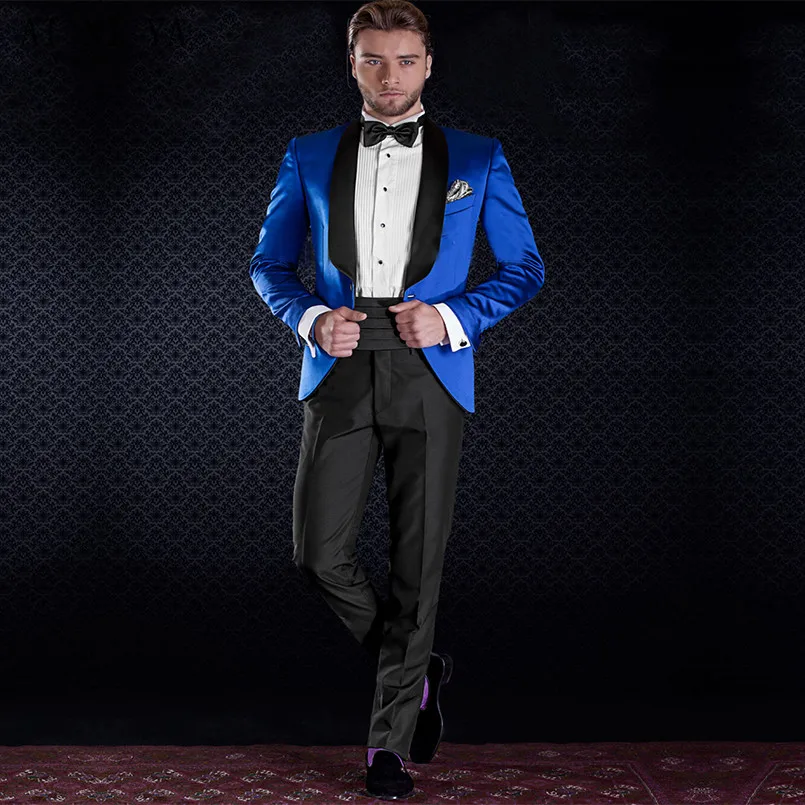 New Mens Wedding Suits High Quality Green Royal Blue Wine Red Groom Tuxedo Formal Party | Мужская одежда