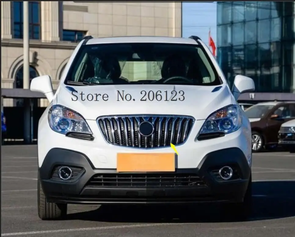 ABS Хром передний бампер Верхняя решетка радиатора гриль подходит для Buick Encore 2013- 1 шт. с логотипом
