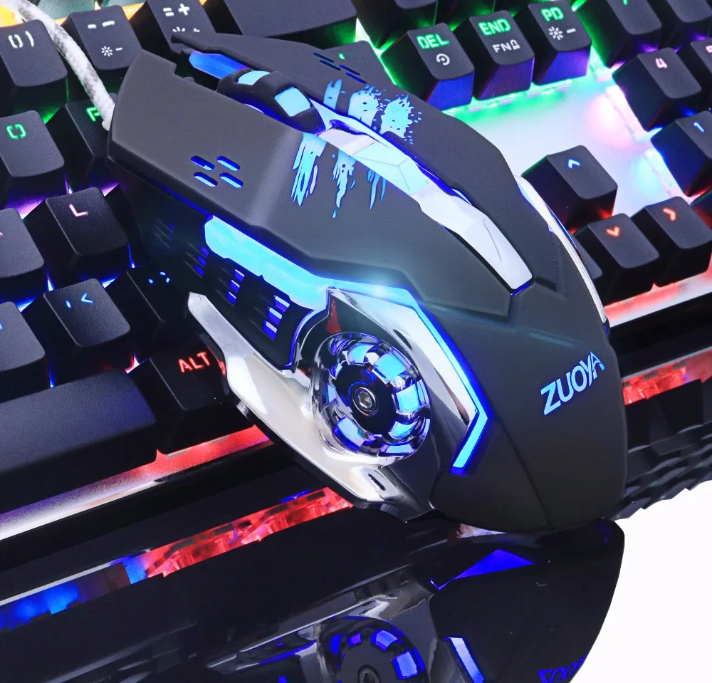 ZUOYA игровая мышь мыши 3200 точек/дюйм Регулируемая светодиодная оптическая Mause