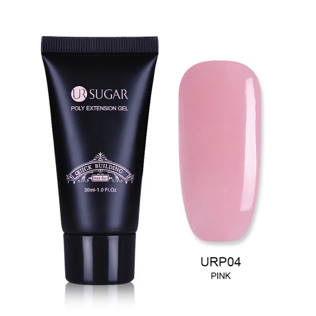 UR 04 Ur Sugar Poly строительный гель для наращивания ногтей с кристаллами, гель для наращивания ногтей, УФ светодиодный твердый гель, акриловый строительный гель для дизайна ногтей, полимерный гель, 30 мл - Цвет: UR 04
