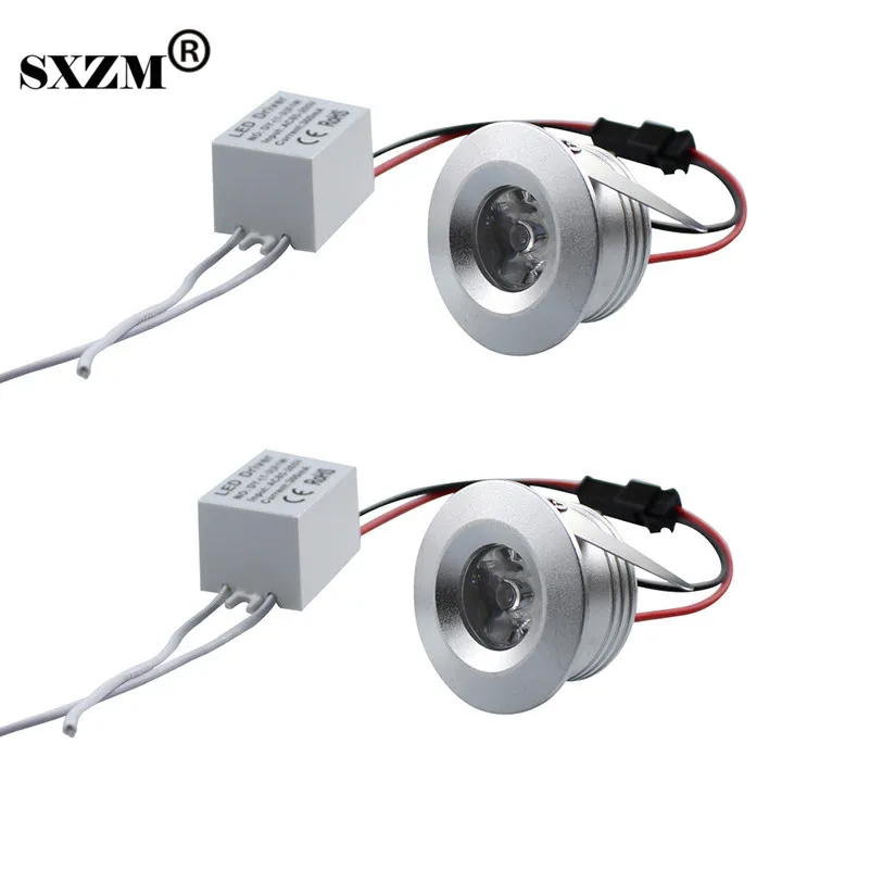 SXZM 10 Pcs1W 3W Светодиодный точечный мини светильник AC110V 220V светодиодный шкаф для