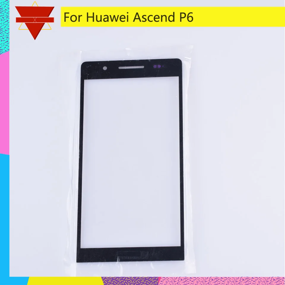 10 шт./партия Новая передняя панель P6 P7 для Huawei Ascend стеклянная сенсорный экран