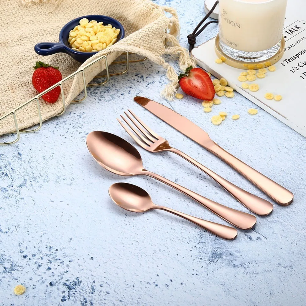 4 шт./компл. набор столовых приборов из нержавеющей стали Западный посуда