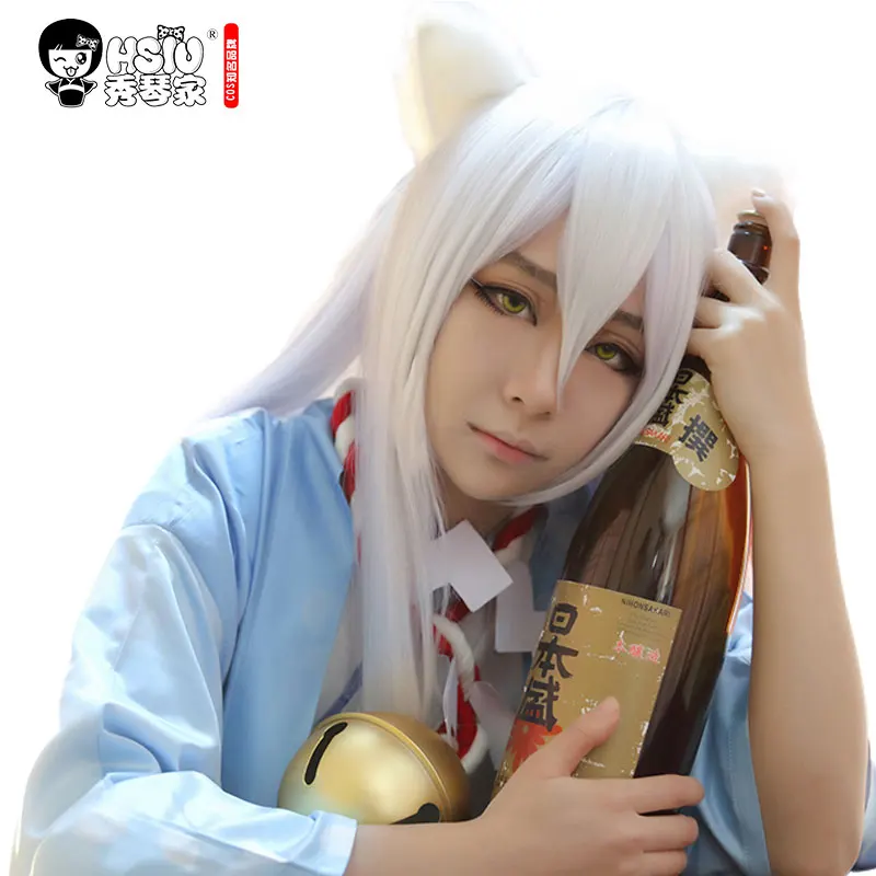

Хсиу гугуре! Kokkuri-san kokkurisan Белый Аниме косплей парик костюм игровые парики Хэллоуин костюмы волосы высокое качество бесплатная доставка