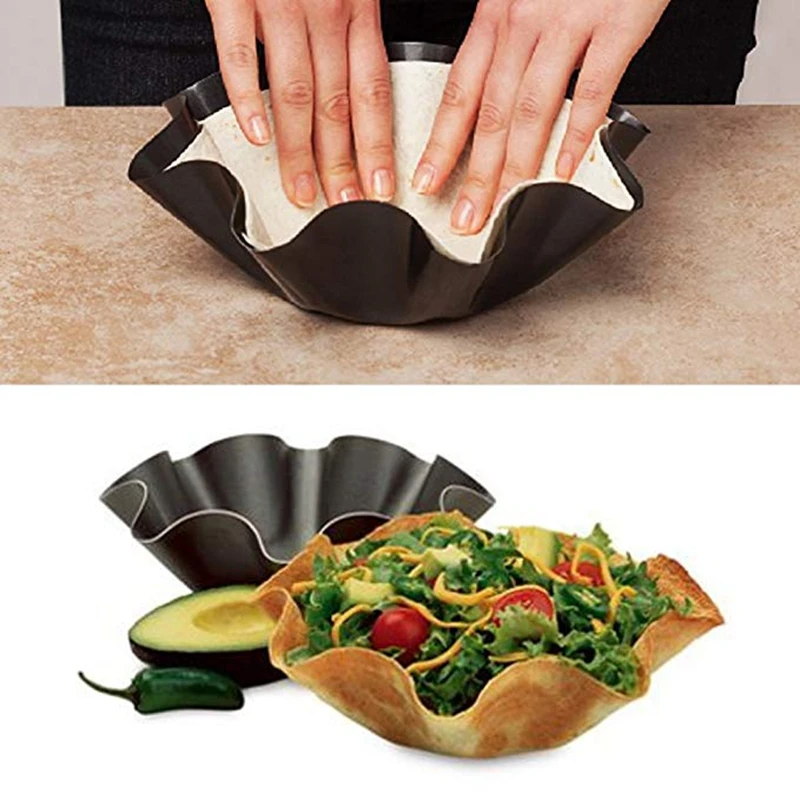 Быстрый Легкий большой антипригарный рифленый пресс Tortilla Shell сковородки Taco