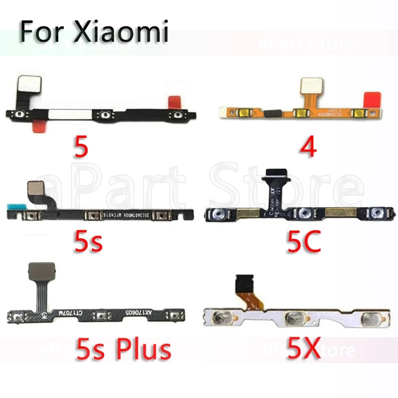 Кнопка включения видео громкости Гибкий Силовой Кабель для Xiaomi Mi 5 5S Plus 6 6x8 9 Lite SE 8SE