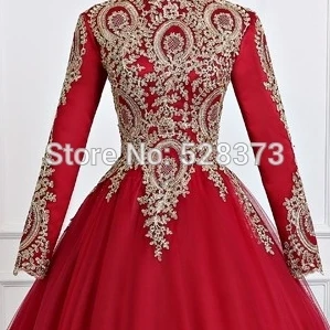 YNQNFS MW4 Robe de Mariee Золотое кружевное платье цвета красного вина из тюля с длинными