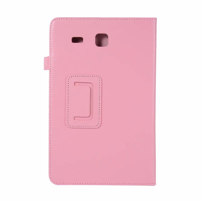 Pink Чехол для планшета для samsung Galaxy Tab E 9,6 T560 T561 тонкий складывающийся Чехол-книжка чехол-подставка из искусственной кожи чехол для samsung Tab E SM-T560 пленка - Цвет: Pink