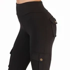 Женские спортивные Леггинсы SALSPOR, спортивные штаны из полиэстера с пуш-ап карманами для йоги, фитнеса, тренировок на открытом воздухе, эластичные спортивные штаны с высокой талией