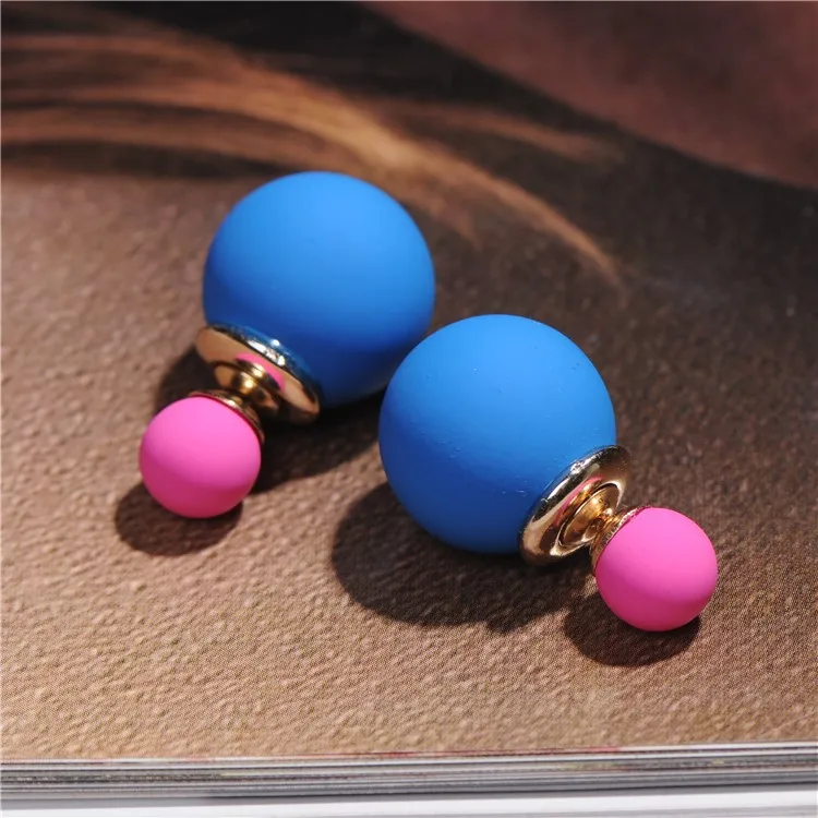 Новинка 2017 высококачественные Двухсторонние серьги гвоздики с жемчугом для