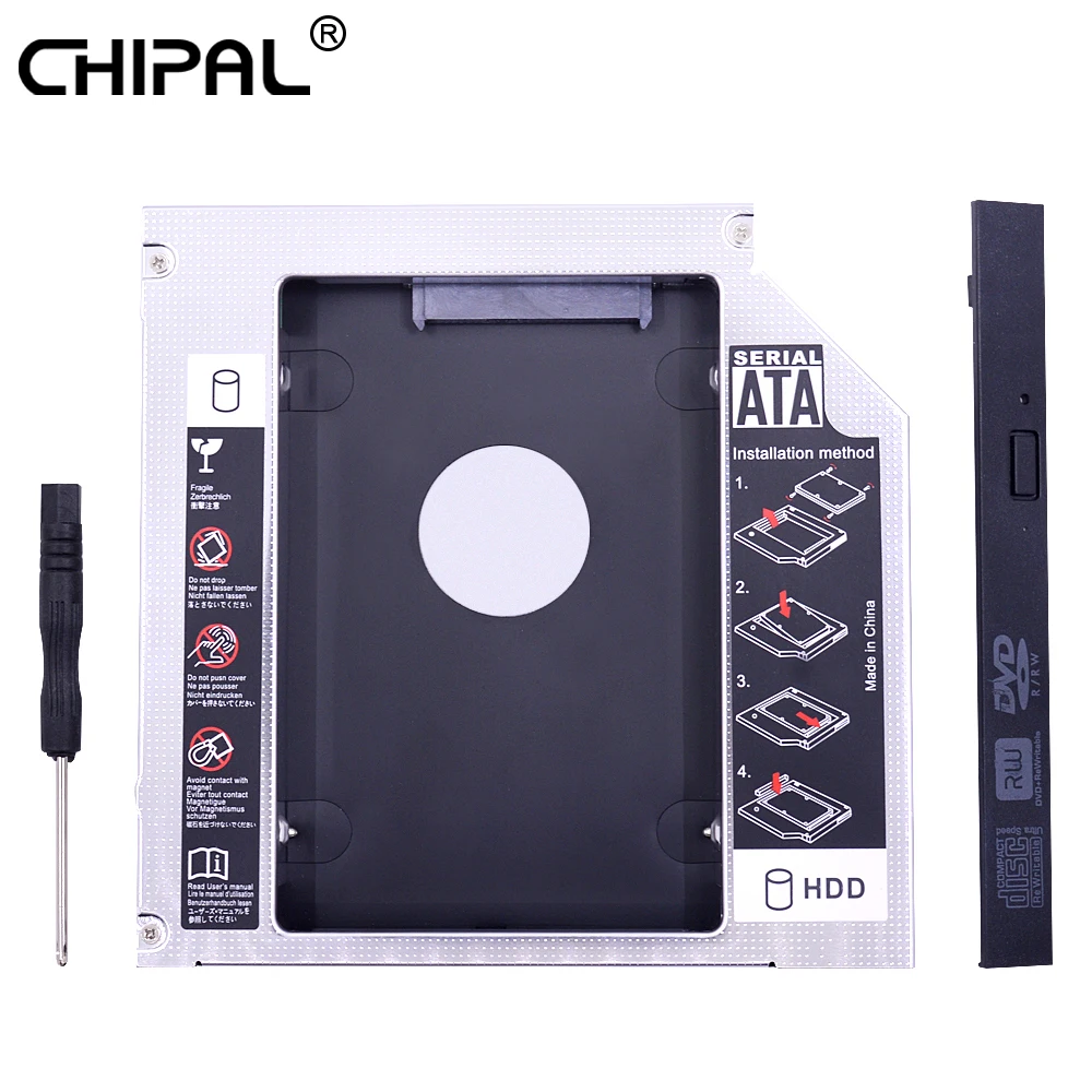 CHIPAL 10 шт. PATA IDE SATA 2nd HDD Caddy оригинальный Foxconn чип 12 7 мм для 2 5 &quotSSD жесткий диск