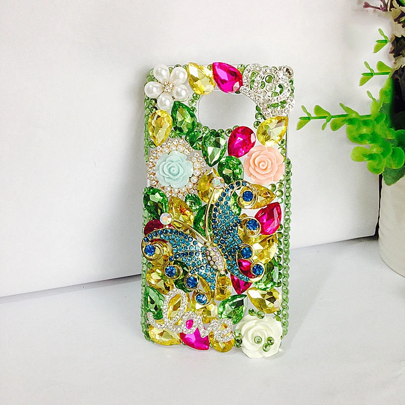 DIY Алмазные Розовые розы 3D бабочки шикарные чехлы с кристаллами для iPhone 11 Pro Max XS Max XR XS X 6 6s 8 7 plus Dimaond Fundas