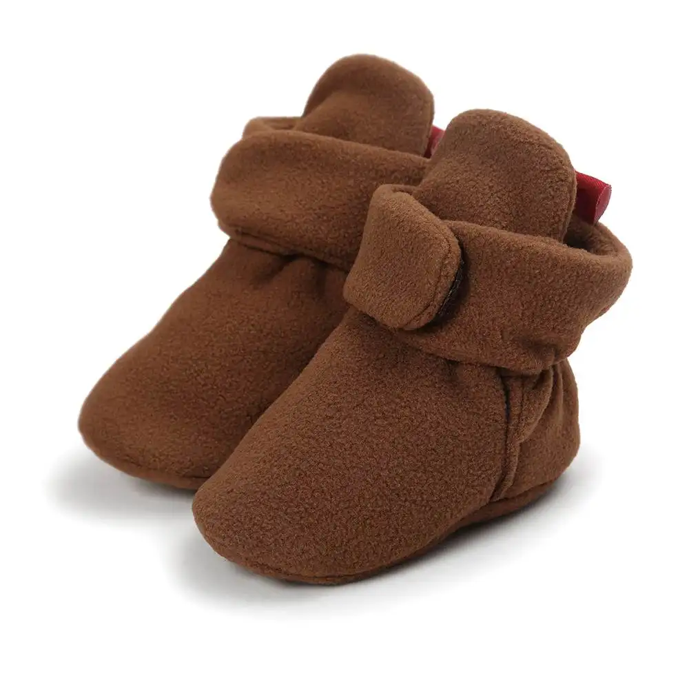 Cozie/зимние теплые ботинки унисекс из искусственного флиса для новорожденных и малышей; классическая обувь для мальчиков
